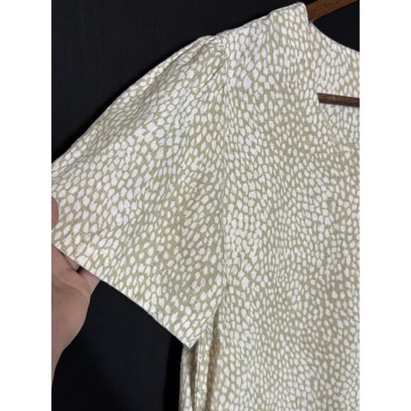 Nicole Miller Original Linen Blend Shift Dress Women's L beachy‎ light Fisherman - Picture 7 of 8